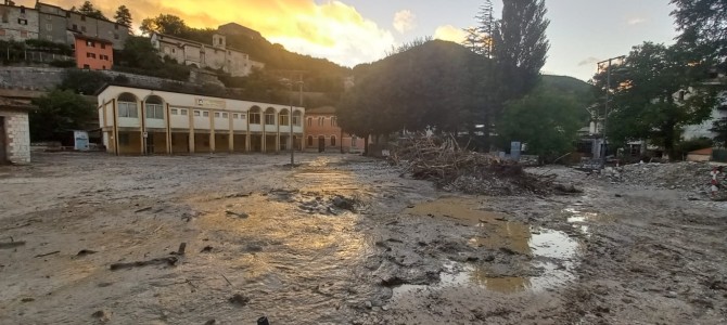 La Protezione Civile del Comune è arrivata nelle Marche a supporto della popolazione