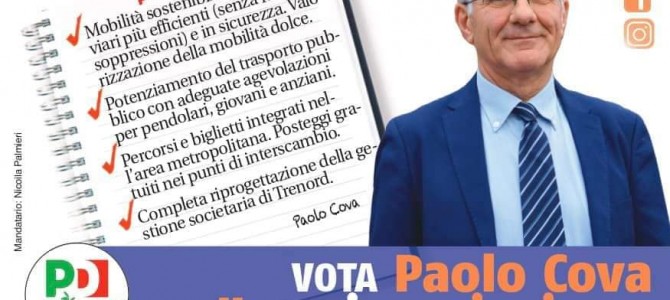 Cambiamo la Lombardia: il 12 e 13 febbraio vota PD, vota Paolo Cova